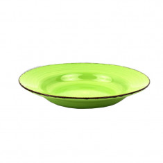 Set 6 farfurii pentru paste Gala Heinner, 22 cm, ceramica, Verde