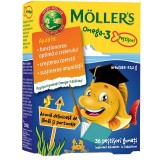 Pestisori Gumati cu Omega 3 si Aroma de Lamaie si Portocale 36 jeleuri Moller&#039;s