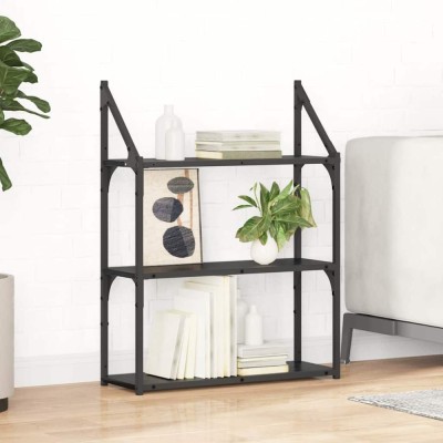 vidaXL Raft de perete Stejar Negru 60 x 21 x 78,5 cm Lemn compozit 882792 foto