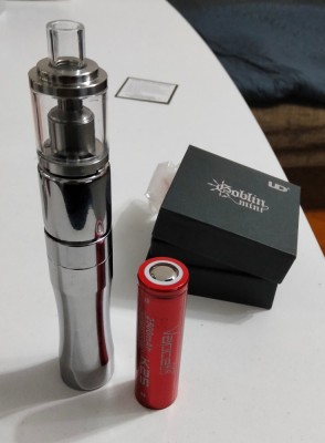 Kit tigara electronica 18650 inox UD Goblin Mini RTA foto