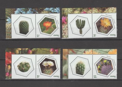 ROMANIA 2023 CACTUSI Serie 4 valori cu vinieta (tip I ) LP.2438 MNH** foto