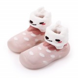 Mocasini roz cu talpa de silicon antiderapanta - Kitty (Marime Disponibila: