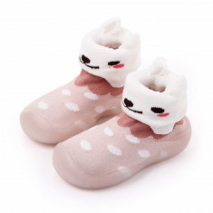 Mocasini roz cu talpa de silicon antiderapanta - Kitty (Marime Disponibila:... foto