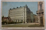 Carte postala, Bucuresti Hotel Bulevard si Banque Belge pour lEtrange, perioada interbelica