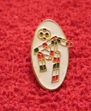 Insigna fotbal - &quot;CIAO&quot; Mascota Campionatului Mondial de Fotbal ITALIA 1990