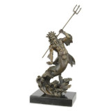 Poseidon - statueta din bronz pe soclu din marmura YY-112, Religie