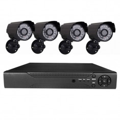 Sistem supraveghere 4 camere video CCTV, telecomanda inclusa foto