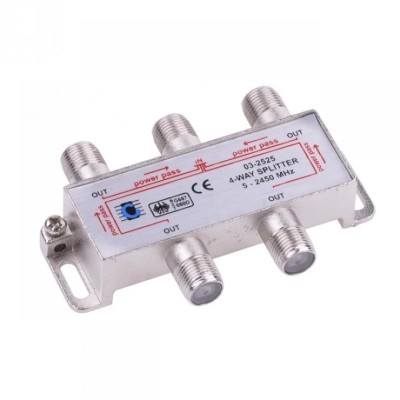 Splitter coaxial (antena tv) 4 porturi 5-2450 MHZ, ZLA0637 / R23 foto