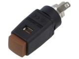 Clemă laborator SCH&Uuml;TZINGER SDK 503 maro 16A 70VDC 33VAC nichel poliamidă