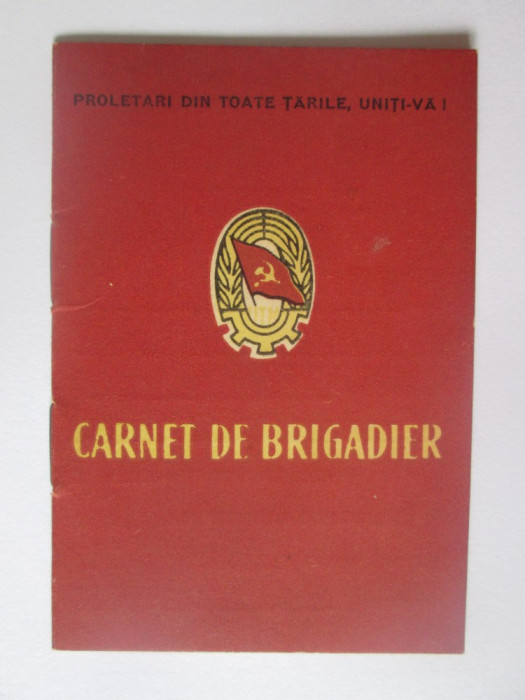 Carnet de Brigadier din anii 50