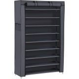 Raft pentru pantofi SONGMICS cu 9 nivele, 50 perechi, 88x28x160 cm, gri