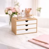 Cutie Decorativă din Lemn cu 3 Sertare pentru Organizare, CMCLASS