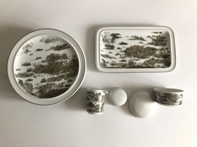 Set farfurii, platou, zaharniță, recipient frișcă, Thomas (Rosenthal) foto