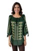 Bluza dama RS25 verde/bej , marimea 2XL, Casual, Bumbac