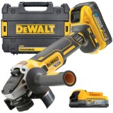 Dewalt DCG409H2T - Polizor unghiular cu 2 acumulatori Li-Ion 18 V 5 Ah 125 mm valiza speciala