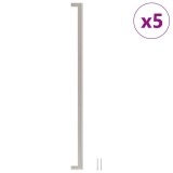 Cumpara ieftin Manere de dulap, 5 buc., argintiu, 480 mm, otel inoxidabil