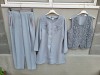 Costum Dama 3 Piese Together M-L (38-40) Bumbac Sacou Vesta Pantaloni Second Hand