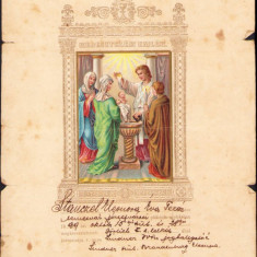 HST A725 Mărturie romano-catolică de botez 1899 Timișoara Iosefin