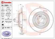 BREMBO 08.D983.11 PRIME LINE - UV Coated Disc frana foto