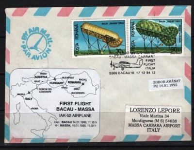 ROMANIA 1994 - AVIATIE. PRIM ZBOR AVION IAK-52. PLIC OCAZIONAL, FDCRO3 foto