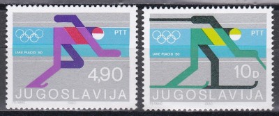 Iugoslavia 1980 - Jocurile Olimpice de iarnă - Lake Placid, MNH foto