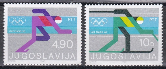 Iugoslavia 1980 - Jocurile Olimpice de iarnă - Lake Placid, MNH