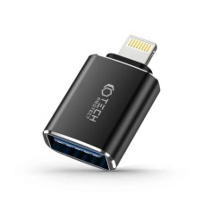 Adaptor TECH-PROTECT UltraBoost mama USB la tata tip Lightning, Negru