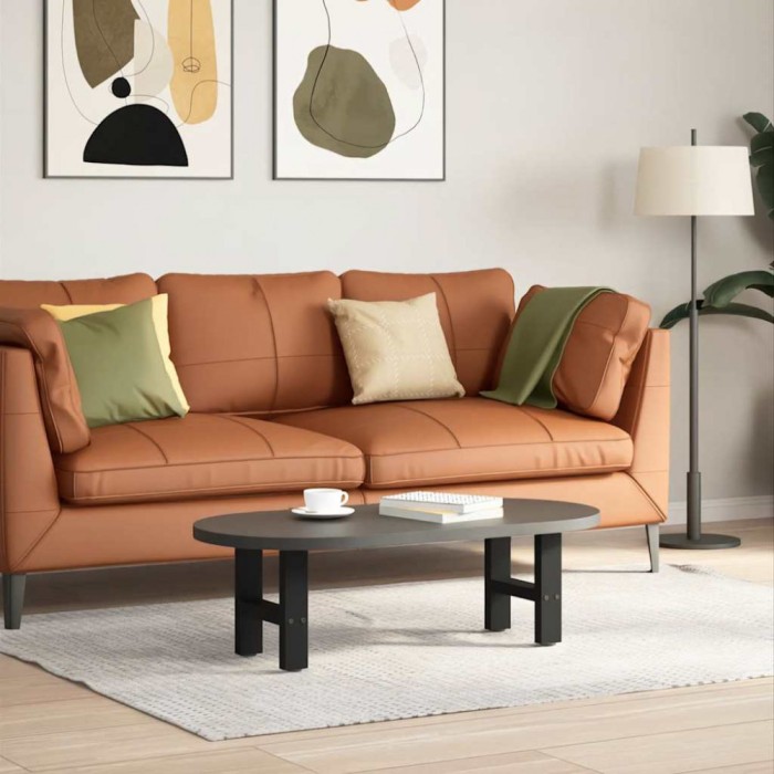 vidaXL Picioare pentru măsuță de cafea, negru, 2 buc., 40x(30-31) cm, oțel 4013256
