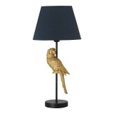 Lampa de masa Birdly Inart E27 metal negru-auriu D25x47cm