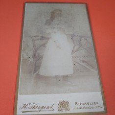FOTO FEMEIE ANII 1900 VECHI PE CARTON GROS 10 / 7 CM DE COLECTIE RARA!