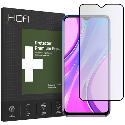 Folie Protectie Ecran HOFI pentru Xiaomi Redmi 9 / Xiaomi Redmi 9A, Sticla Flexibila, Full Face, Full Glue, 0.3mm, Neagra foto