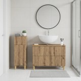 Cumpara ieftin Set de dulapuri pentru baie, 2 piese DELFT Stejar Artizanal