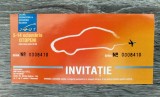 Invitație SIAB 2007 Salonul Internațional de Automobile București 5-14 octombrie 2007 suport h&acirc;rtie glossy stare impecabilă, vintage, AMC APIA EXPO