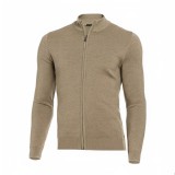 Pulover bărbați cu fermoar bej PL018, 46, 48, 50, 52