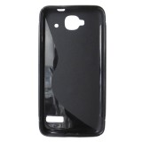 Husa silicon S-line neagra pentru Orange Hiro (Alcatel Idol Mini OT-6012)