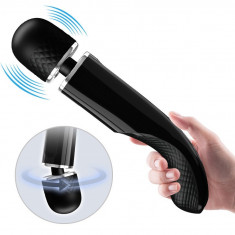 Vibrator Wand Moonero Erospace 7 Moduri Vibratii, 5 Intensitati, Silicon, USB, Negru