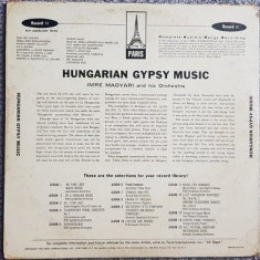 Vinil Hungarian Gypsy Music, Imre Magyari and his Gypsy Orchestra