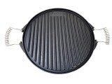 Gratar rotund din fonta emailata, 2 suprafete de gatit, 52 cm, 8 mm grosime, EV, Guison, GRC12055