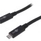 Cablu USB C 3.2 Negru 0.5m 20Gbps