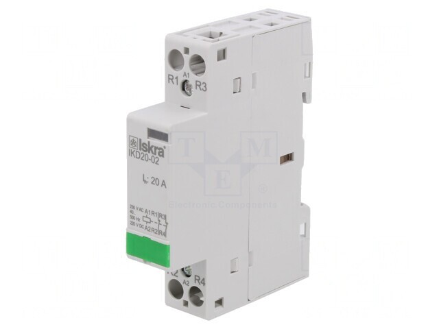 Contactor 2P 20A 230V AC/DC