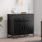 vidaXL Bufet Stejar negru 79.5 x 35.5 x 74.5 cm Lemn compozit 883568