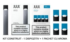 Kit construit Juul Dispozitiv Negru + 1 pack(4 capsule) Menthol 18mg/ml foto
