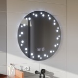 Oglinda LED rotunda pentru baie Ivory, touch, dezaburire, 60 cm, 6000K