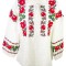 Bluza dama tip ie R 25, marime XL, alb/rosu bordo mat