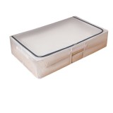 Cutie de depozitare, Flippy, de depozitat sub pat, 80x47x18 cm, cu manere si fermoar, Transparenta