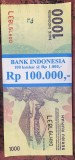 FISIC 100 BANCNOTE X1000 RUPIAH(SERIBU RUPIAH) BANK INDONESIA /NECIRCULATE,2016