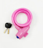 Antifurt cu cheie JET LOCK TY-582 10x1000mm, culoare roz, cu suport PB Cod:Z043