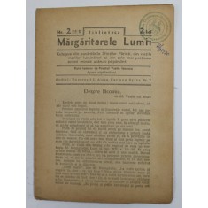 BIBLIOTECA &#039;&#039; MARGARITARELE LUMII &#039;&#039; NR. 2 , REVISTA TEOLOGICA , EDITIE INTERBELICA