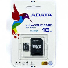 Micro sd card 16gb class 4 cu adaptor adata foto