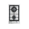 Plita Incorporabila Gaz Samus, 2 Arzatoare, 5.2kW, Inox, Argintiu, Arzator Triplu, Aprindere Electrica
